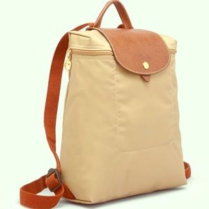 Longchamp Khaki/Beige 'le Pliage' Backpack